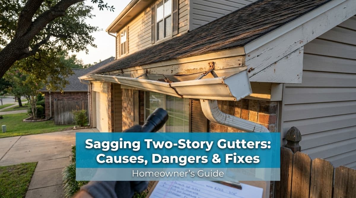 Featured post - Sagging Two-Story Gutters: Causes, Dangers & Fixes
